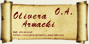 Olivera Armacki vizit kartica